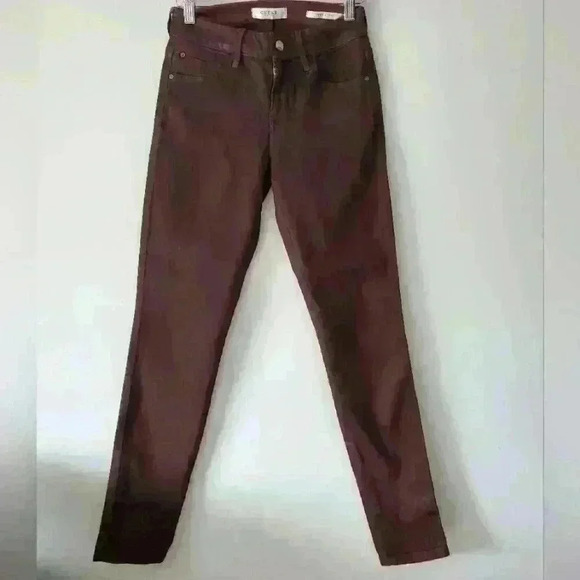 Guess deep red/ purple sexy curve cotton  jeans size 24 - Picture 1 of 5